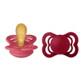 BIBS, BIBS Schnuller Supreme Latex Coral/Ruby 0-6 Monate, 2 Stk.