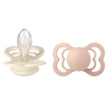 BIBS Schnuller Supreme Blush/Ivory Silikon 6-36 Monate, 2 Stk.