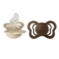 BIBS® Schnuller Couture Vanilla/Mocha Silikon 6-18 Monate, 2 Stk.