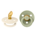 BIBS® Schnuller Colour Anatomischer Sauger Sage & Ivory 0-6 Monate, 2 Stk.