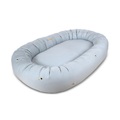 Filibabba Babynest 2. Generation ? Cool Summer Stickerei ? Pearl Blue
