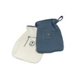 Be Be 's Collection Musselin Waschhandschuh 2er Pack dunkelblau