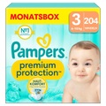 Pampers Premium Protection, Gr. 3 Midi, 6-10kg, Monatsbox (1x 204 Windeln)