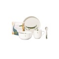 ASA - Kinder Geschirr-Set KIDS - Keramik - weiss/gelb/grün - 21.5/25.3/10 cm