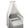 Be Be's Collection, Be Be 's Collection Musselin Bett Set 3tlg. Sternchen Grau