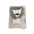 Strick-Babydecke LION (80x100) in grau