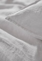 Leinen-Bettwäsche im Set - grau Grösse155x220 / 40x80 cm