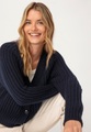 hessnatur, Damen Cardigan aus Bio-Baumwolle und Bio-Merinowolle - blau GrösseM