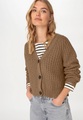 hessnatur, Damen Cardigan Relaxed aus Bio-Baumwolle und Bio-Merinowolle - braun GrösseXS