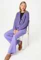 hessnatur, Damen Cardigan aus Bio-Baumwolle und Bio-Merinowolle - lila GrösseM