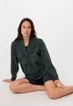 Loungewear Fleece Hoodie ACTIVE LIGHT aus Bio-Baumwolle - grün GrösseS