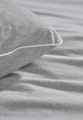 Jersey-Bettwäsche Liam aus Bio-Baumwolle - grau Grösse155x220 / 80x80 cm