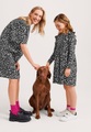 Kinder Kleid aus Bio-Baumwolle - schwarz Grösse134/140