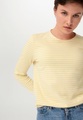 Damen Langarm-Ringelshirt aus Bio-Baumwolle - gelb Grösse40