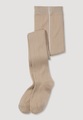 Kinder Ripp-Strumpfhose aus Bio-Merinowolle mit Bio-Baumwolle - beige Grösse122/128