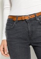 schmaler Gürtel aus Leder - braun Grösse080