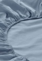 Satin-Spannbetttuch aus Bio-Baumwolle - blau Grösse90-100x200 cm