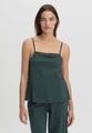 hessnatur Damen Spaghetti Top Relaxed SOFT FLOWER aus Bio-Baumwolle - grün Grösse46