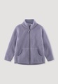hessnatur Kinder Wollfleece Jacke Regular - lila Grösse122/128