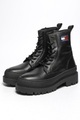 TOMMY JEANS, Tommy Jeans Schnürboots »TOMMY JEANS ACE UP BOOT«, mit Flaggen-Aufnäher