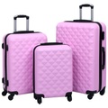 Diverse Hardware, Hartschalen-Trolley-Set 3 Stk. Rosa ABS