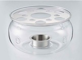 chanoyu Teewärmer aus Glas mit Edelstahlplatte (1 Stk)