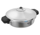 Kuhn Rikon DUROMATIC® Hotel Schnellbratpfanne klein, Seitengriffmodell 28 cm - 5.0 l - BOX - silber Dampfkochtöpfe