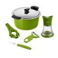 Kuhn Rikon HOTPAN® Starterset 2L 18 cm - 2.0 l - BOX - grün Kochtopf Linien