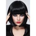 Lighinthebox, Synthetische Perücken Glatt Gerade Bob Bubikopf Mit Pony Perücke Kurz Synthetische Haare Damen Schwarz Lightinthebox