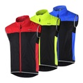Arsuxeo Herren Fahrradweste Warnschutz Windundurchlässig Atmungsaktiv Rasche Trocknung Fahhrad Weste / Fahrradweste Jacke MTB Mountain Rennrad Schwarz Rrot Schwarz grün Schwarz blau Fahrradbekleidung Lightinthebox