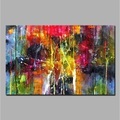 Ölgemälde 100% Handarbeit handgemalte Wandkunst auf Leinwand horizontal abstrakt modern bunt Heimdekoration Dekor gerollte Leinwand ohne Rahmen ungedehnt Lightinthebox