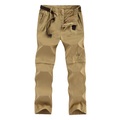 Herren Wanderhose Zip Off Hose Wanderhose Wanderhosen Sommer Außen Wasserdicht Atmungsaktiv Rasche Trocknung Leicht Hosen / Regenhose Unten Elastische Taille Schwarz Armeegrün Campen und Wandern Jagd Lightinthebox