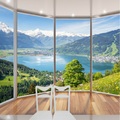Lighinthebox, wandbild tapete wandaufkleber druck kleber erforderlich landschaft berg see ländliche leinwand wohnkultur Lightinthebox