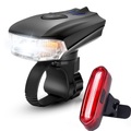 Fahrradlicht, ultrahelles, wiederaufladbares USB-Fahrradbeleuchtungsset, LED-Fahrradscheinwerfer und Rücklicht mit ipx6 wasserdicht, Straßenrad-Sicherheitstaschenlampe, Lichter 5 Modi Lightinthebox