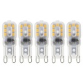 Lighinthebox, 5 stücke 3 watt led bi-pin glühbirne 300 lm g9 14 leds smd 2835 dimmbar 360 grad abstrahlwinkel warm kaltweiß 25 watt halogenäquivalent 220-240 v 110-130 v ce-zertifiziert Lightinthebox