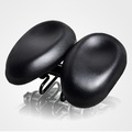 Lighinthebox, Fahrradsattel Einstellbar Extra breit / extra groß Ergonomisches Doppel-Polster Doppelt rund Hochverdichteter Schaumstoff PVC PU-Leder Radsport Rennrad Geländerad Schwarz / Atmungsaktiv / Dick / Dick Lightinthebox