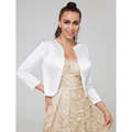 Wickeltücher für Frauen Bolero Wickel der Mutter Mäntel / Jacken Elegant Langarm Satin Hochzeit Schals Mit Pure Farbe Für Party Frühling Herbst Lightinthebox