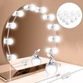 LED-Make-up-Schminkleuchten zum Aufkleben auf den Spiegel mit 10 dimmbaren Glühbirnen, USB-Kabel, 4,6 m, 15 Fuß, weiß Lightinthebox