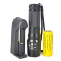 Lighinthebox, LED Taschenlampen 5000 lm LED LED Sender 5 Beleuchtungsmodus inklusive Batterie und Ladegerät Camping / Wandern / Höhlenforschung Radsport EU Stecker US Stecker Schwarz Lightinthebox