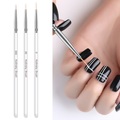 Lighinthebox, 3 stücke nagelbürste stange zugfeder gemalt stift spalte gel zeichnung malerei acryl nagel stift für maniküre tool kit Lightinthebox