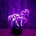 3d pferd nachtlicht 7 farbe illusion ändern led tisch schreibtischlampe acryl flach abs basis usb ladegerät dekoration spielzeug brithday xmas kind kinder geschenk Lightinthebox