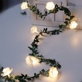Rose Blume Rebe Schnur LED-Lichter Dekoration grünes Blatt Girlande batteriebetrieben 3m 20leds warmweiß Lichterketten 1St Lightinthebox