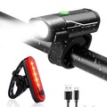 Lighinthebox, LED-Fahrradlicht, ultrahelles wiederaufladbares USB-Fahrradlicht-Set, leistungsstarker Fahrrad-Frontscheinwerfer und hinteres Rücklicht, 4 Lichtmodi, einfach zu installieren für Männer, Frauen, Kinder, Rennrad, Mountainbike Lightinthebox