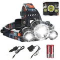 Lighinthebox, Stirnlampen Fahrradlicht Wasserfest 6000 lm LED Sender 4.0 Beleuchtungsmodus inklusive Ladegerät inklusive Batterien und Ladegerät Wasserfest Camping / Wandern / Höhlenforschung Radsport Jagd AU EU Lightinthebox