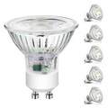 Lighinthebox, 6 stücke dimmbare led lampe spot licht 5 watt cob gu10 / gu5.3 (mr16) led scheinwerfer 220 v für zuhause lampada lampe glas shell Lightinthebox