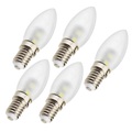 5 stücke 1 watt led kerze glühbirne 50lm e14 c35 7 led perlen smd 5050 weiß 10 watt halogen äquivalent 180-240 v Lightinthebox