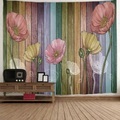 Wandteppich Kunst Dekor Decke Vorhang Picknick Tischdecke hängen zu Hause Schlafzimmer Wohnzimmer Wohnheim Dekoration Blume Pflanze Blumen botanisch Lightinthebox