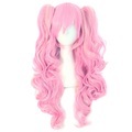 Pferdeschwanz Perücke Rosa Perücke Cosplay Perücke Synthetische Perücke Locken Große Wellen Asymmetrischer Haarschnitt Perücke Lang Rosa Synthetische Haare 30 Zoll Damen Rosa Lightinthebox