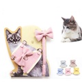 Katzen Geschirre Leinen Einstellbar Weich Sicherheit Solide Baumwolle Gelb Blau Rosa Grau Kaffee 2St Lightinthebox