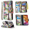 Telefon Hülle Handyhüllen Für Apple Brieftasche Kartenetui iPhone 14 Pro Max 13 12 11 Pro Max Mini X XR XS 8 7 Plus Reisverschluss Ganzkörperschutz mit Handyband Baum PU-Leder Lightinthebox